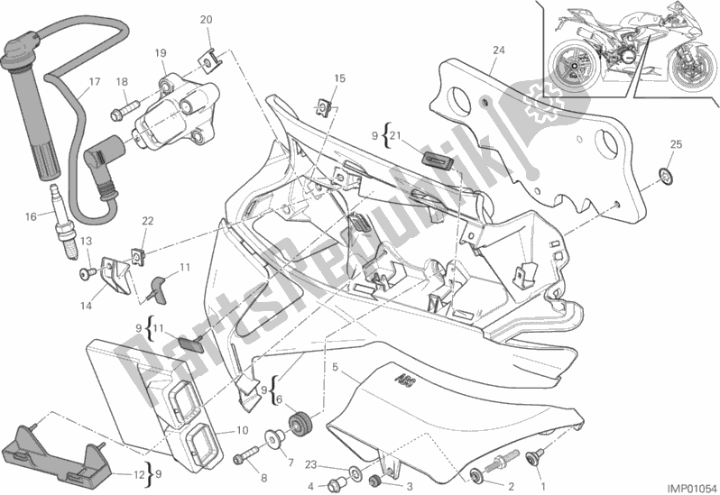 Toutes les pièces pour le Impianto Elettrico Détruit du Ducati Superbike 1299 Superleggera 2017